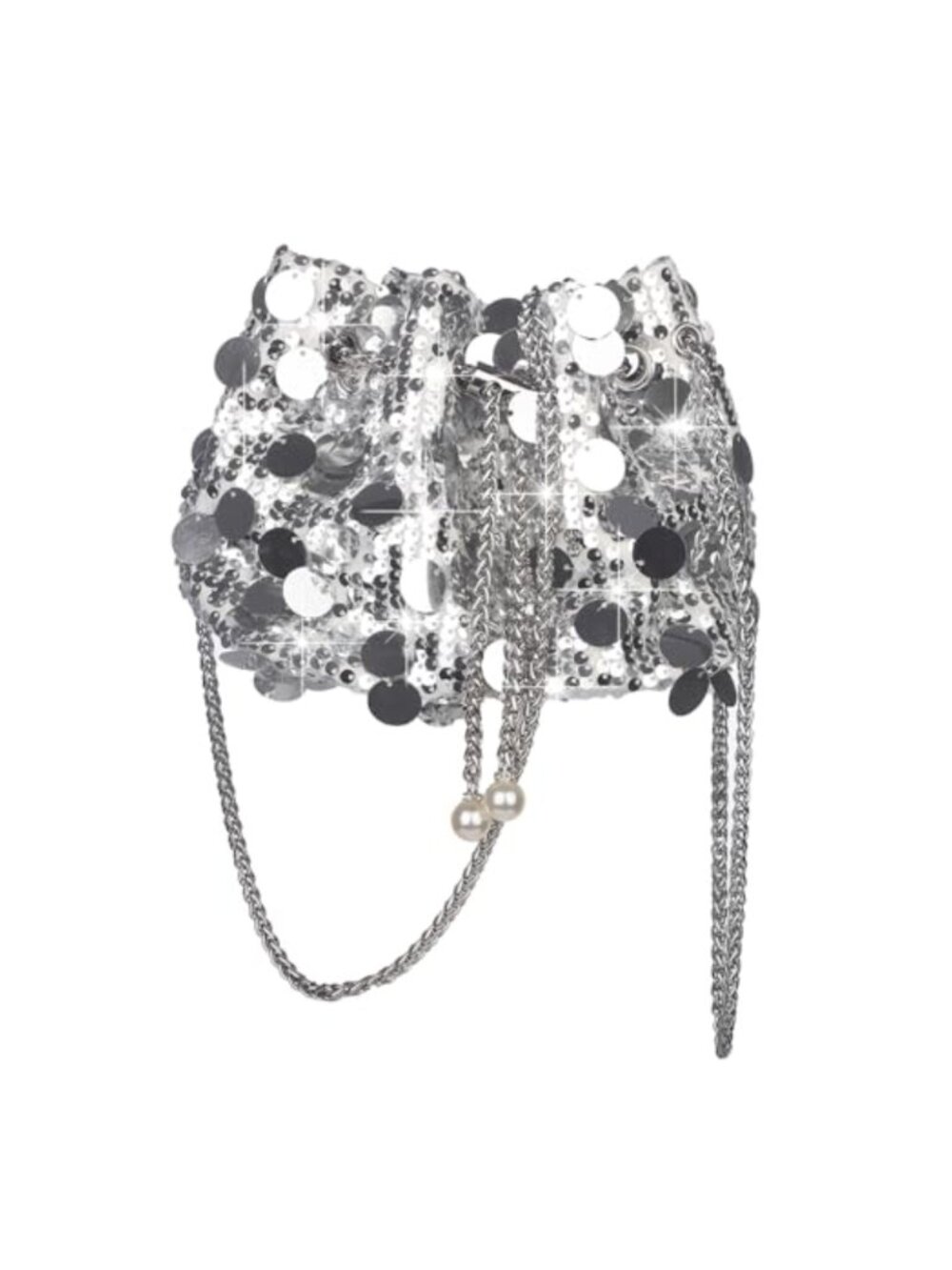 Sequin Bucket Bag Crossbody Purse Evening Party Prom Handbag